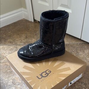 UGG Shimmering Black Sequin Boots